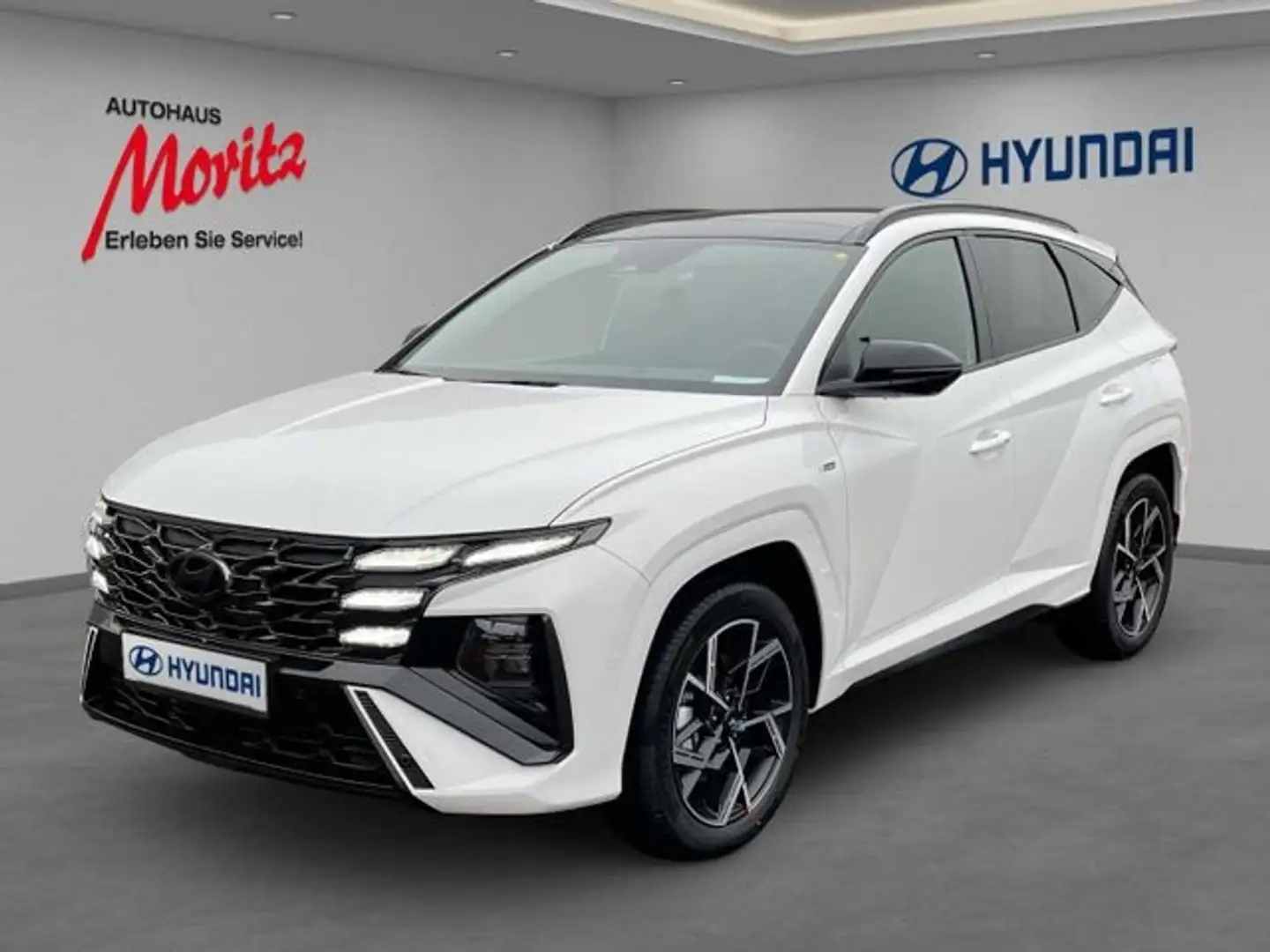 Hyundai TUCSON Hybrid 1.6 T-GDI N Line Panorama ECS 360°Kamera Weiß - 1