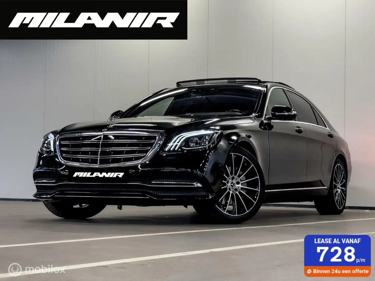 Mercedes-Benz S 350 350d Lang Prem Plus |Pano |Headup |Massage Zwart - 1