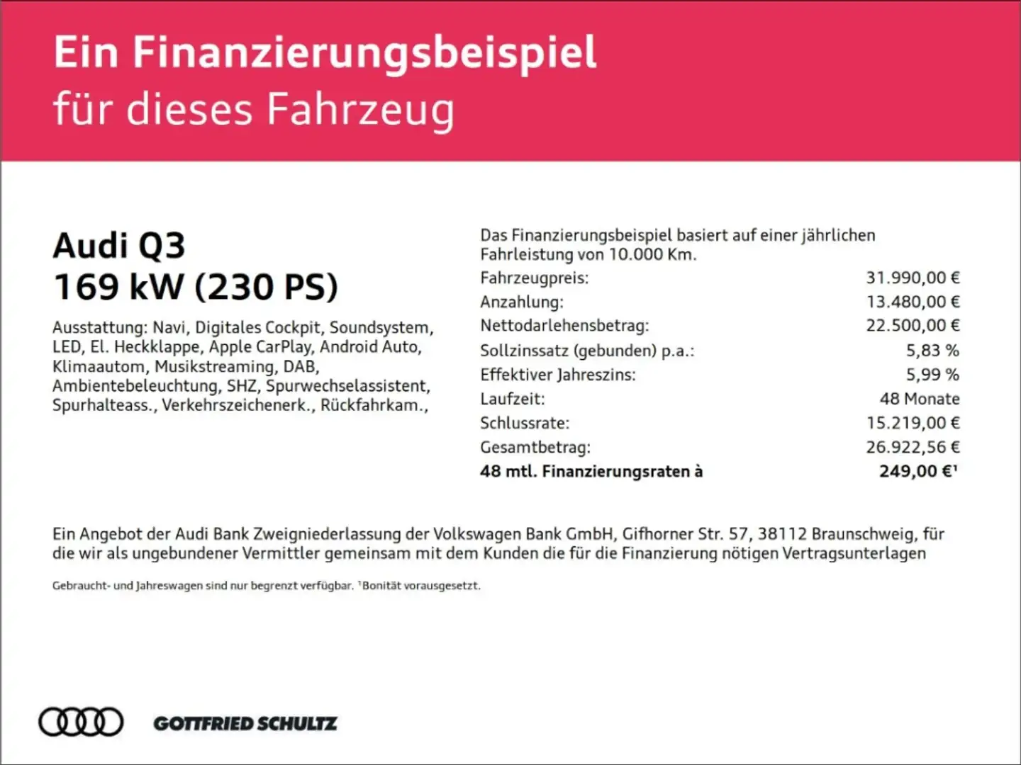 Audi Q3 Sportback 45 TFSI quattro S line LED NAVI Nero - 2