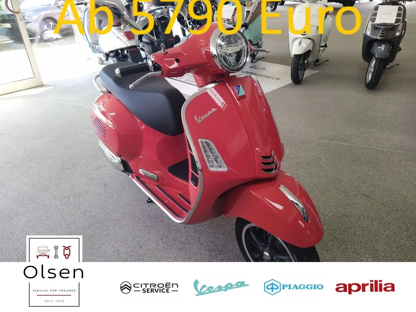 Vespa GTS 125 Super E5 + Rot, Schwarz,Weiß auf Lager Rouge - 2