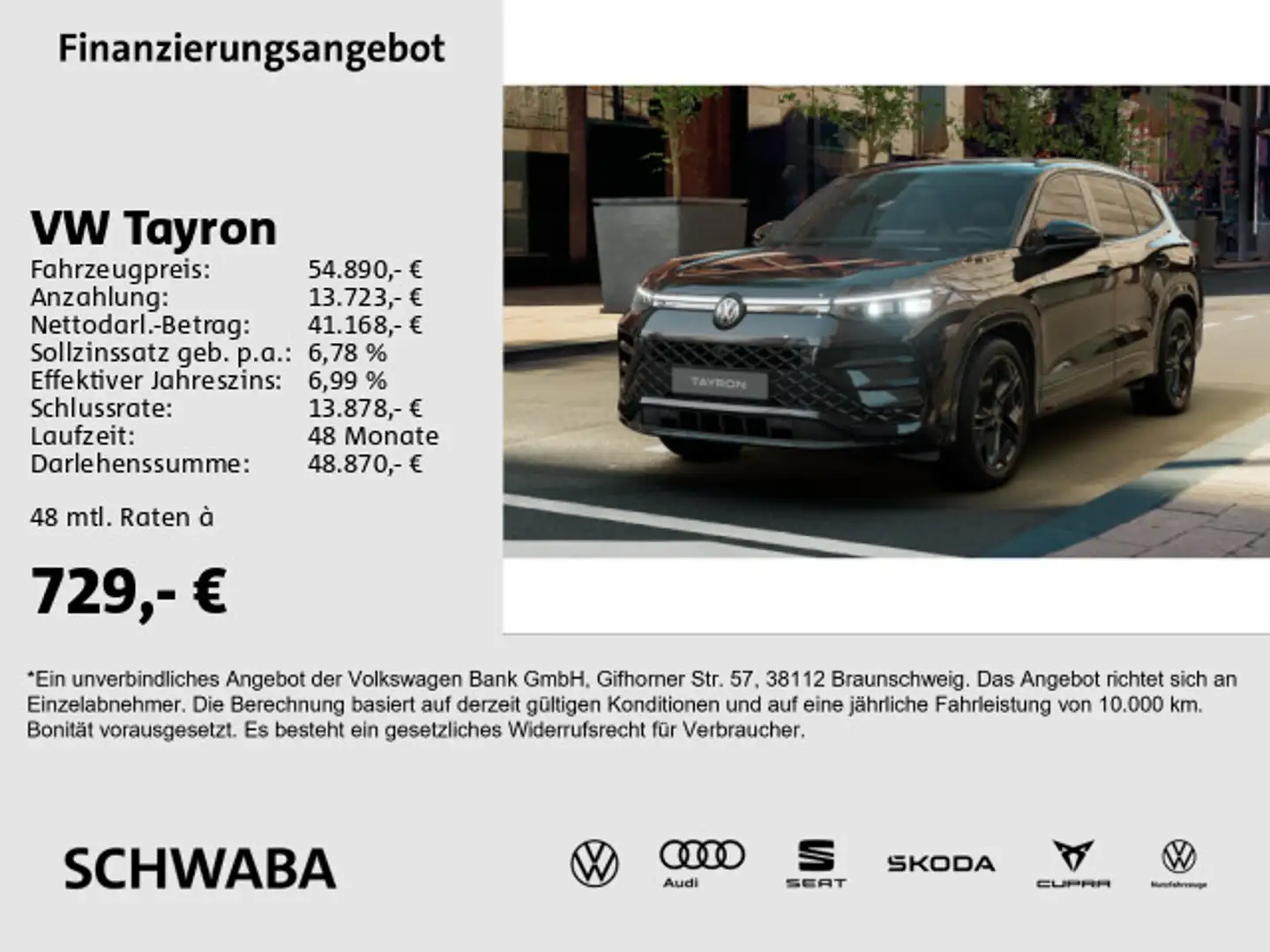 Volkswagen Tayron R-Line 2,0 l TDI 4M DSG *MATRIX*AHK*ACC* Schwarz - 1
