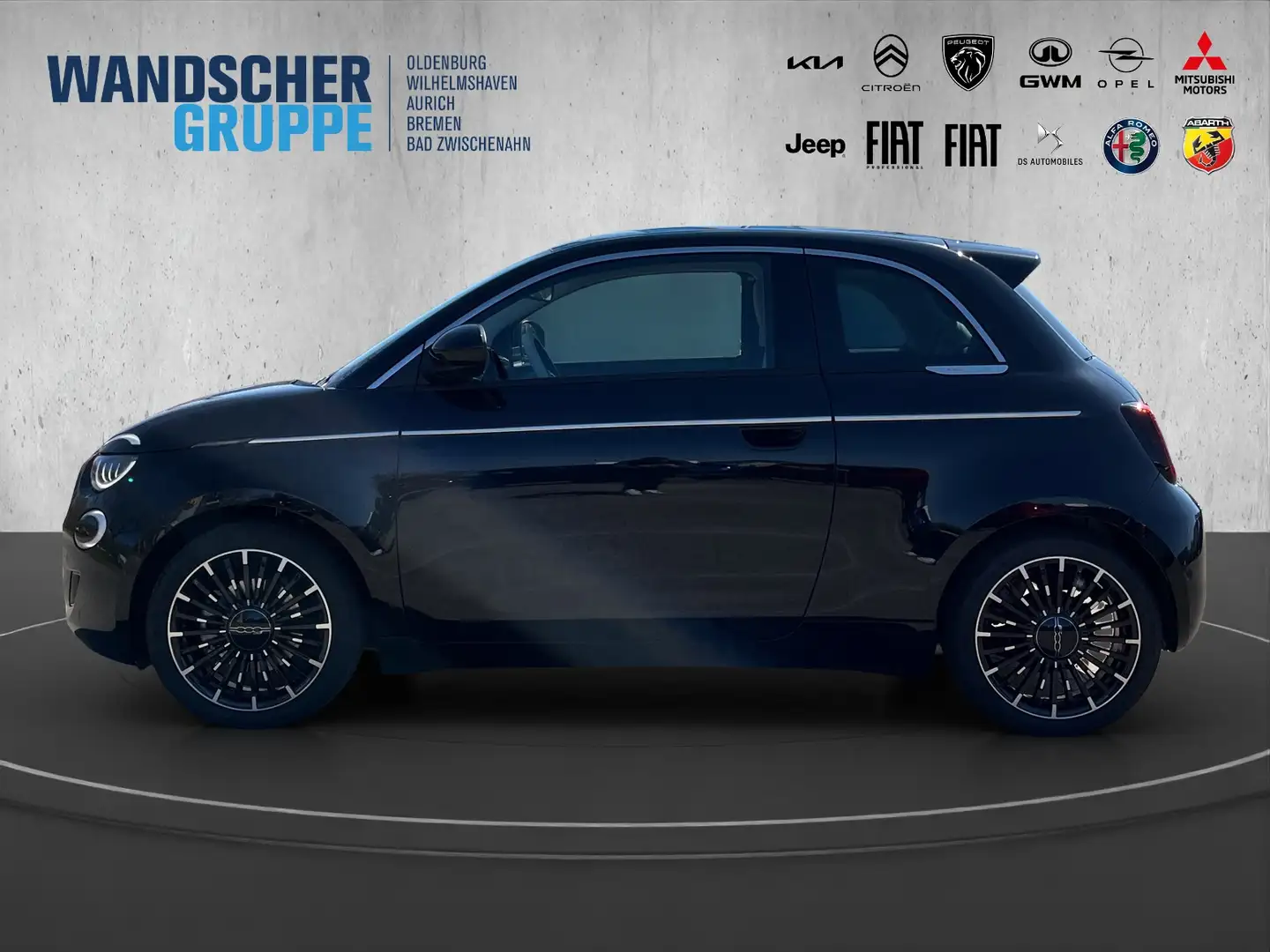 Fiat 500e LaPrima 42 kWh ACC LED KAMERA PDC SHZ ALU Schwarz - 2