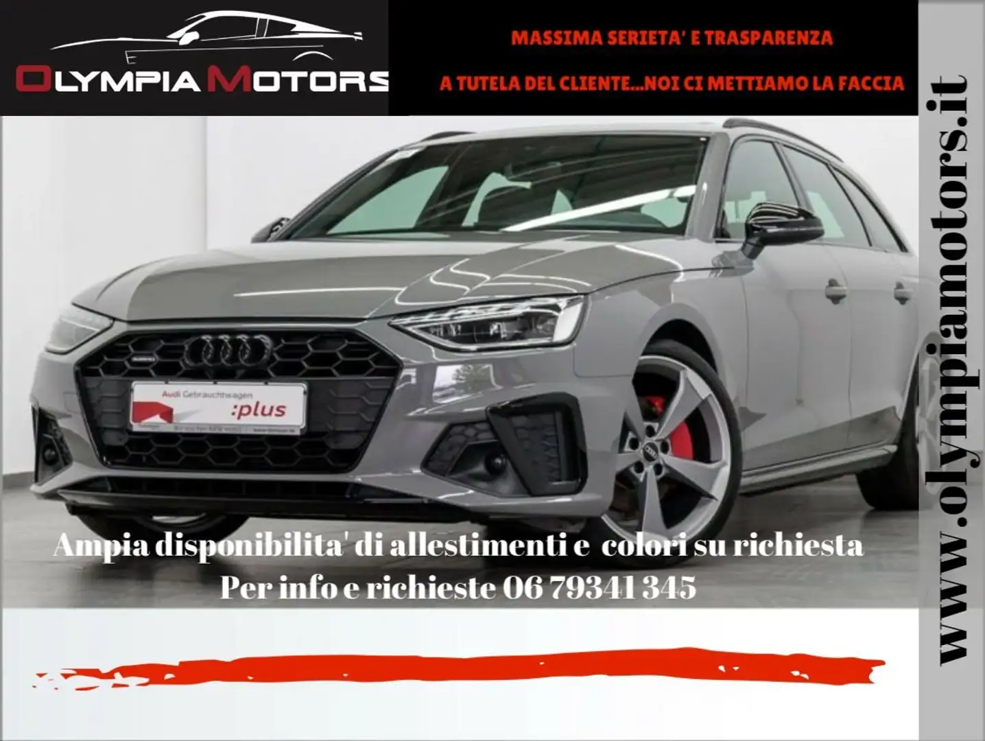 Audi A4 AVANT 40 TDI Q4 S LINE MATRIX VIRTUAL 20' TETTO Szary - 1