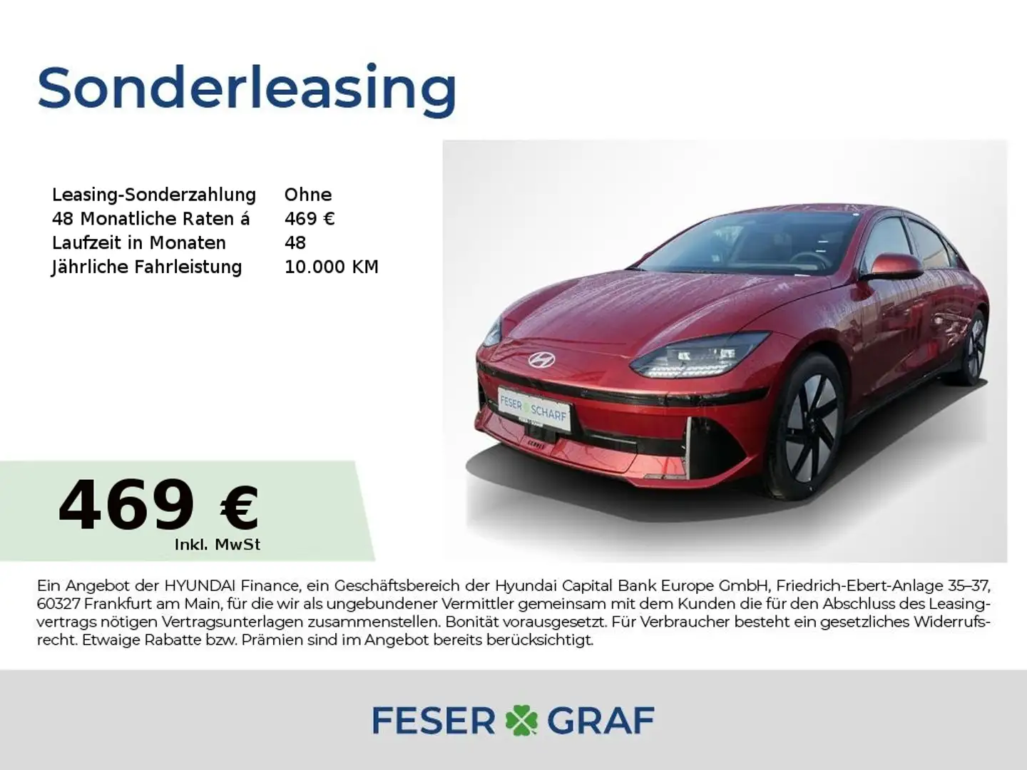 Hyundai IONIQ 6 TECHNIQ NAVI KAMERA 4WD MATRIX HEAD-UP Rot - 1