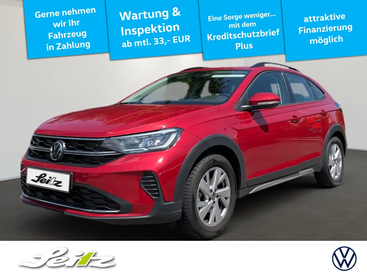 Volkswagen Taigo 1.0 TSI Life *AHK*LED*PDC* Rood - 1
