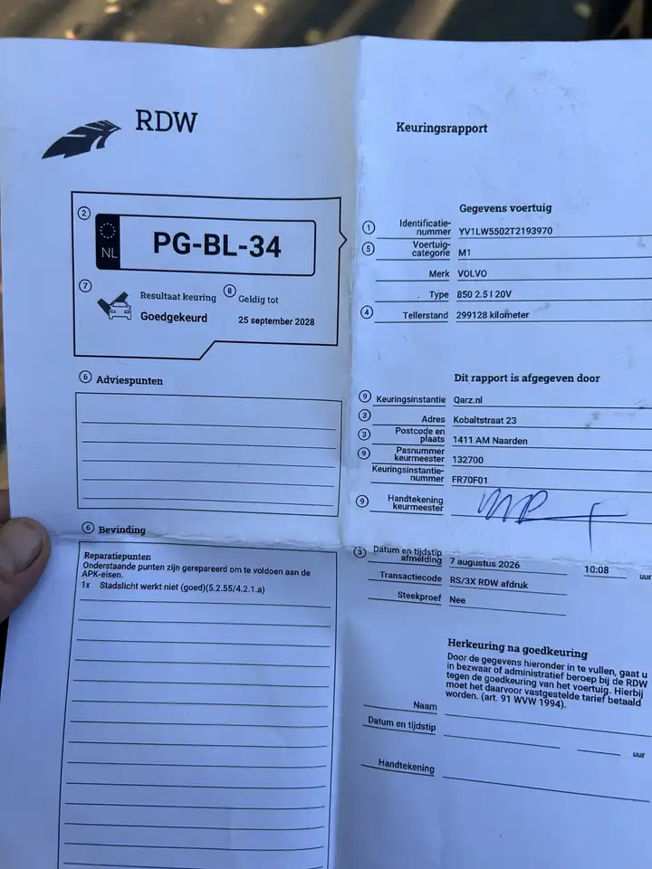 Volvo 850 2.5-20V, foto 12