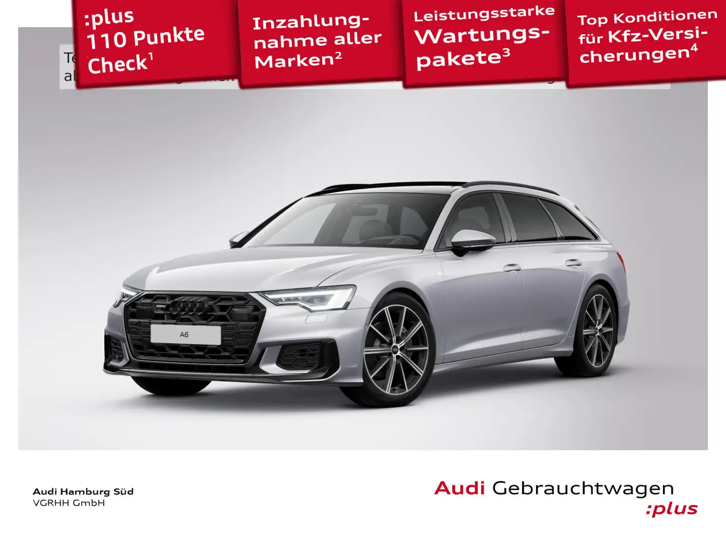 Audi A6 45 TDI qu 2xS LINE/NAVI/MATRIX/LM20/ACC Silber - 1