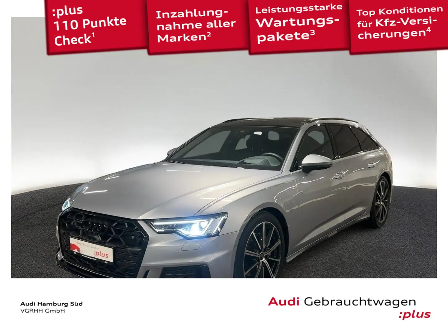 Audi A6 45 TDI qu 2xS LINE/NAVI/MATRIX/LM20/ACC Plateado - 1