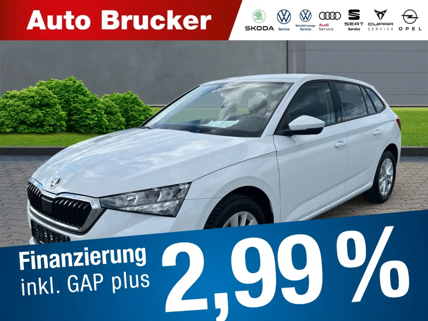 Skoda Scala Selection 1.0 TSI+Alufelgen+Klimaautomatik+LED Weiß - 1