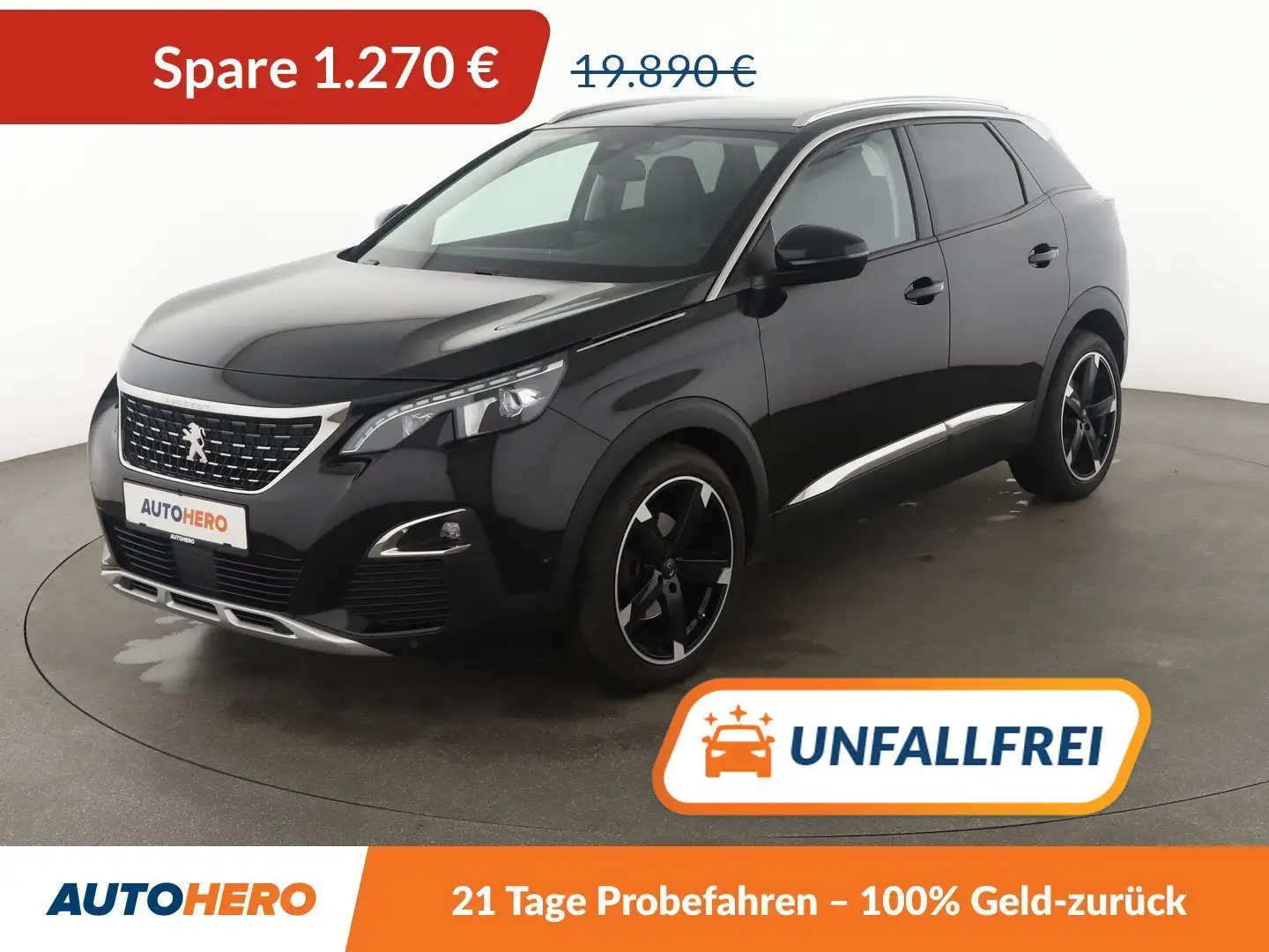 Peugeot 3008 1.6 THP Allure Aut.*NAVI*LED*CAM*SHZ*TEMPO* Schwarz - 1