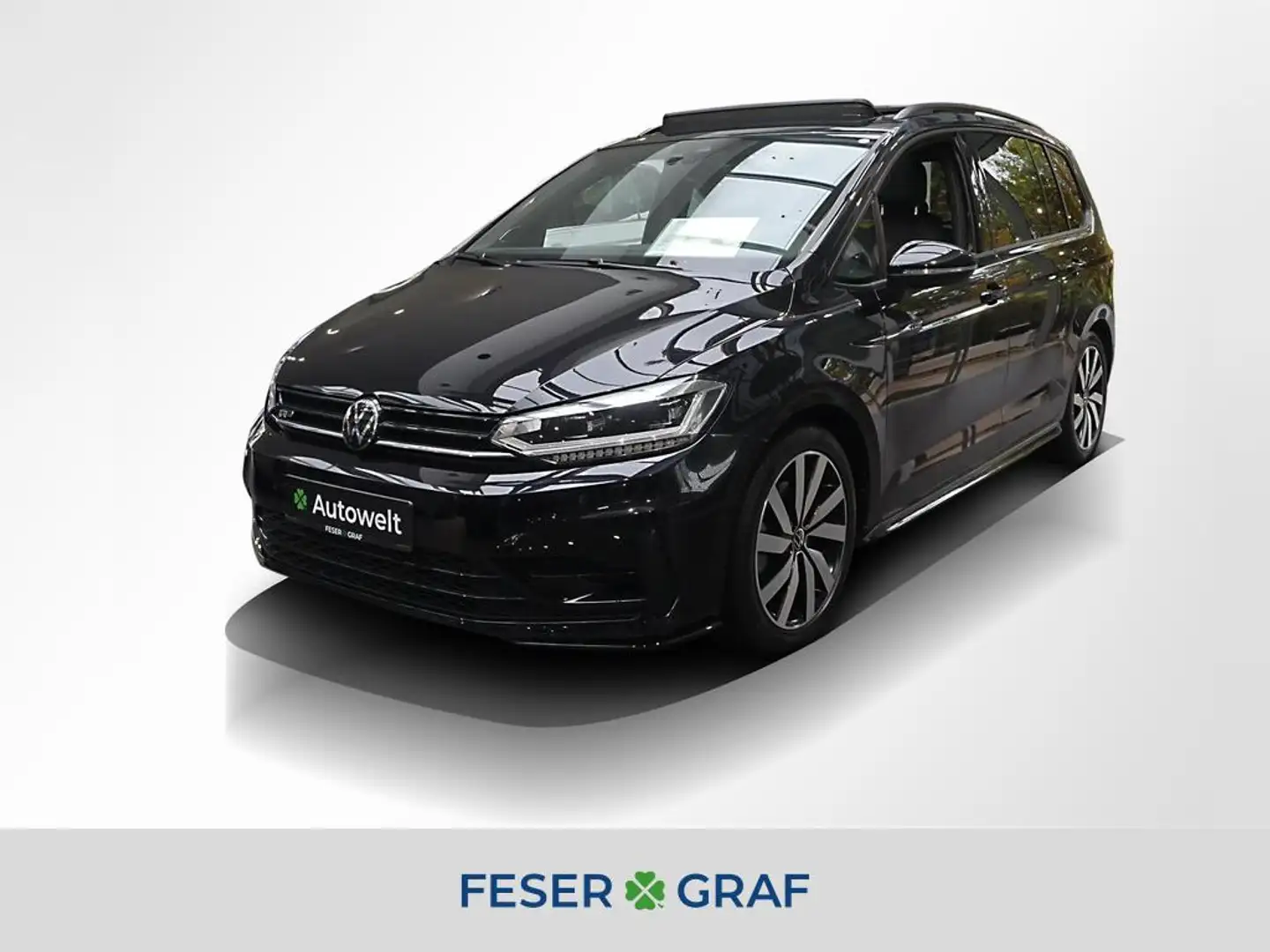 Volkswagen Touran R LINE 2.0 TDI DSG PANO LED AHK 7-SITZER Schwarz - 1