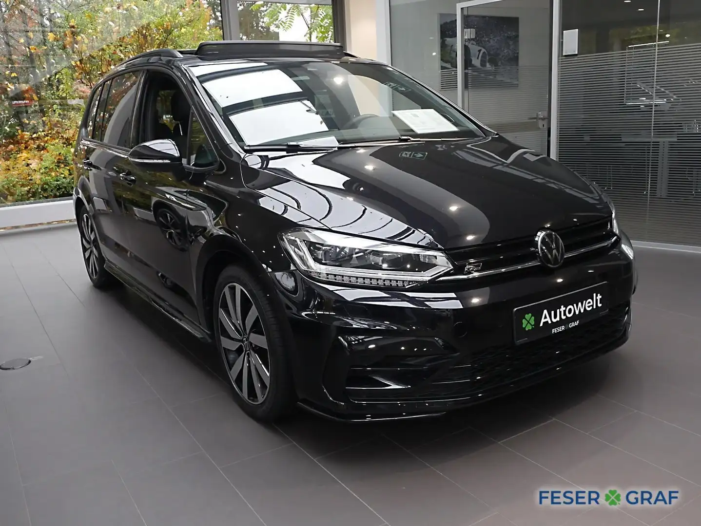 Volkswagen Touran R LINE 2.0 TDI DSG PANO LED AHK 7-SITZER Schwarz - 2