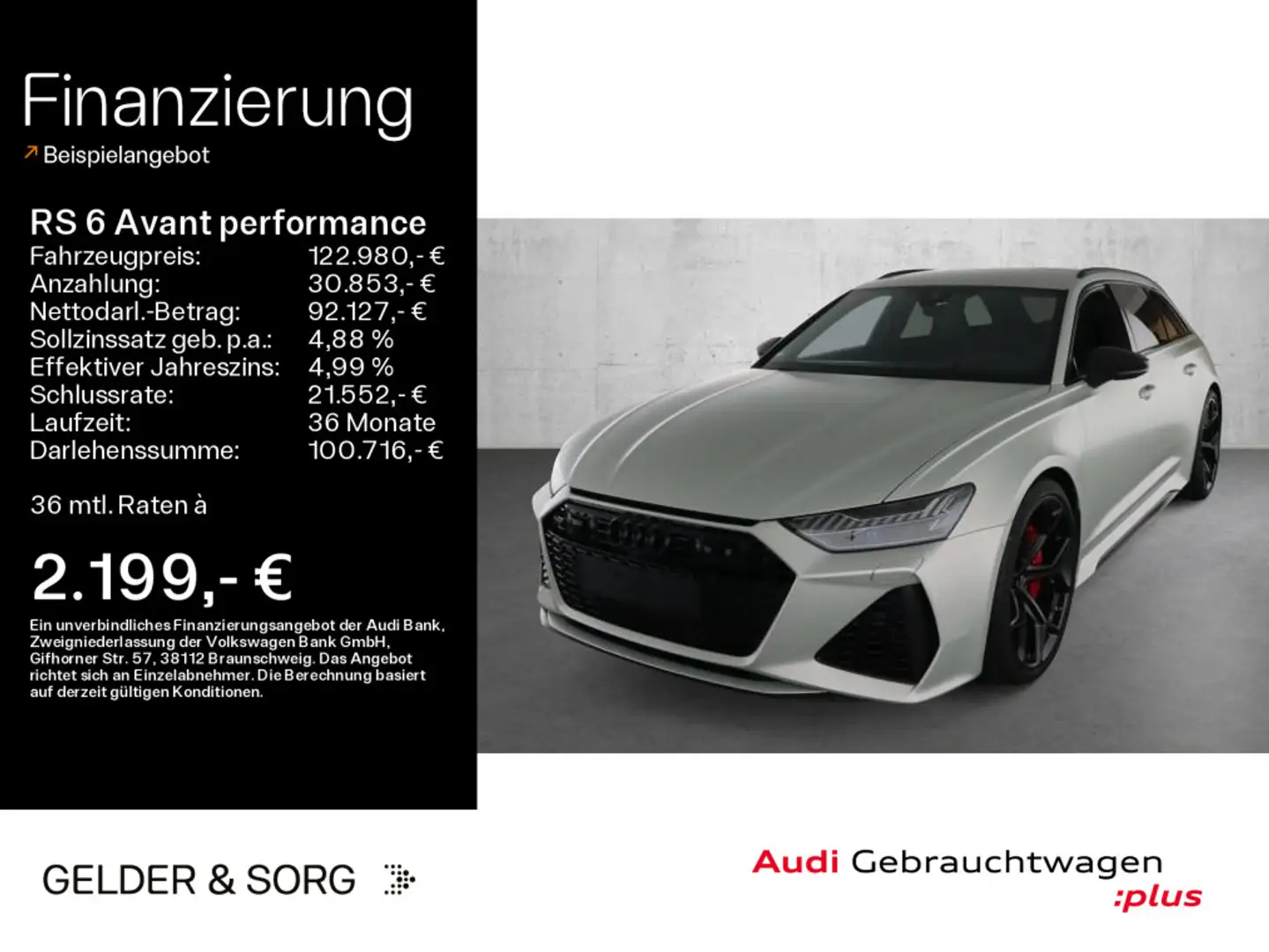 Audi RS6 305km/h*Sportabgas* Срібний - 1