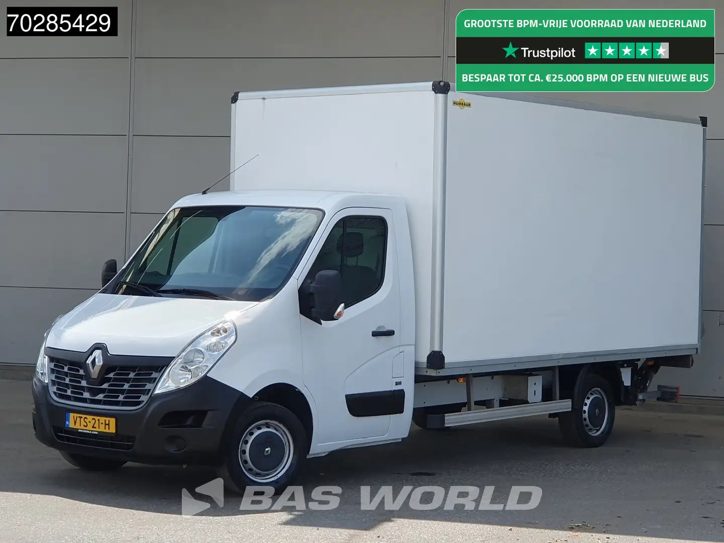 Renault Master 130PK Laadklep Bakwagen Airco Euro6 Meubelbak Koff Wit - 1