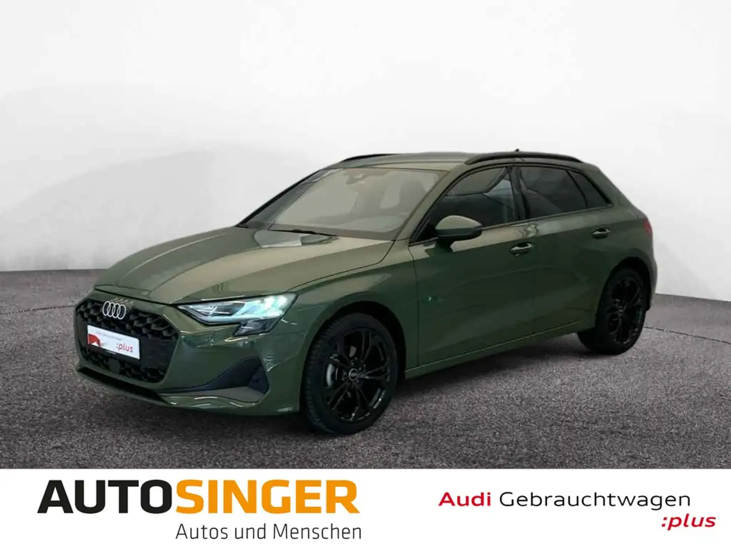 Audi A3 Sportback 35 TFSI *NAV*GRA*VIRTUAL*SHZ*ALU18* Зелений - 1