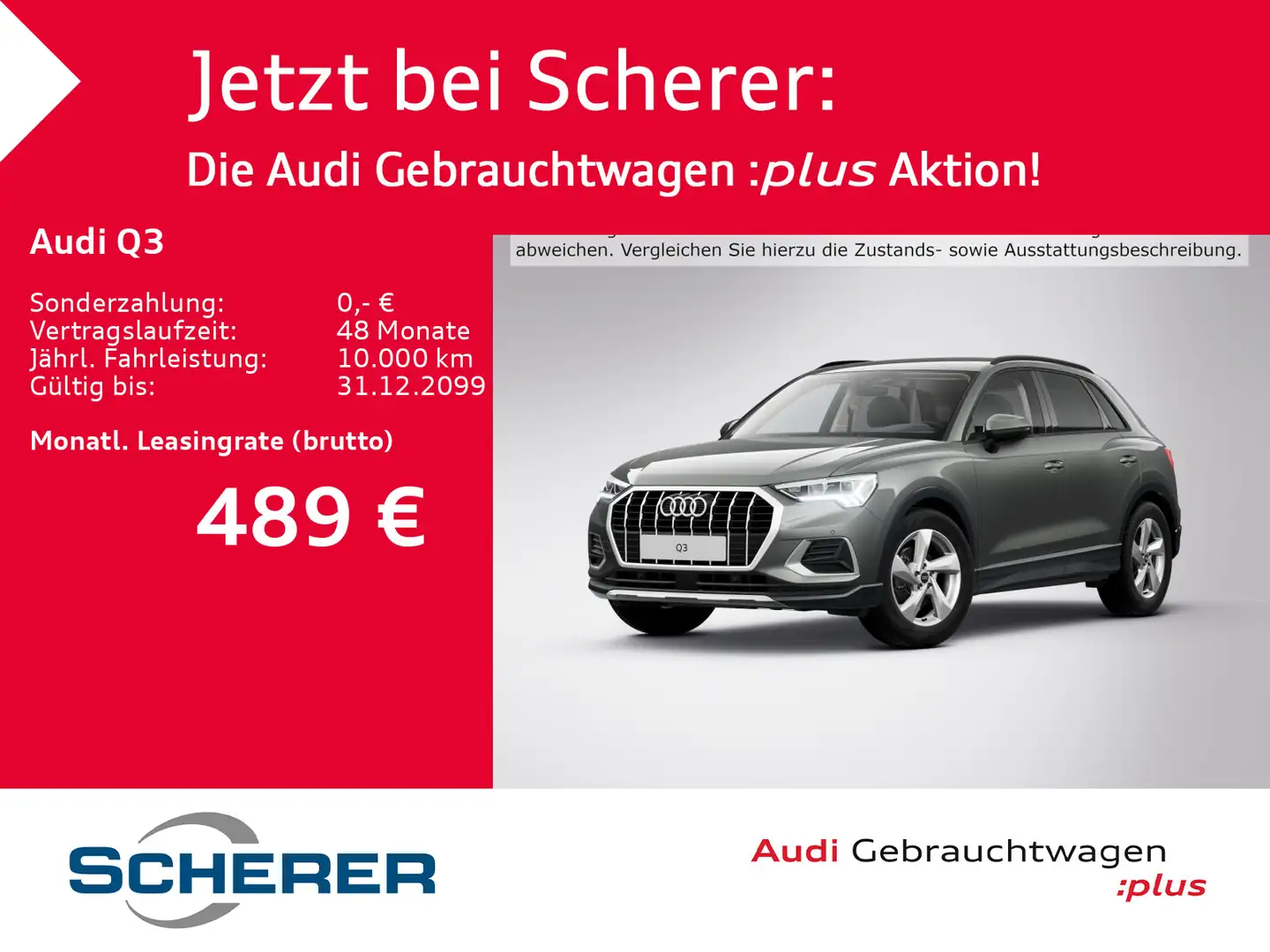 Audi Q3 advanced 35 TFSI S tronic LED NAVI RFK EPH+ A Grau - 1