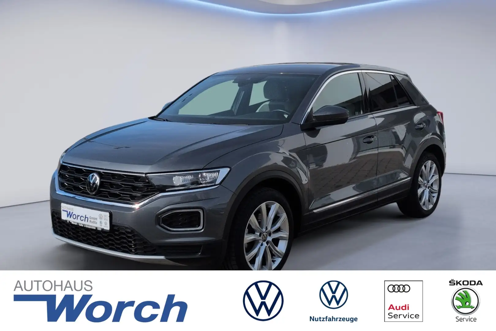 Volkswagen T-Roc 2.0 TSI 4M DSG Sport STHZ+KAMERA+LEDER Grau - 1