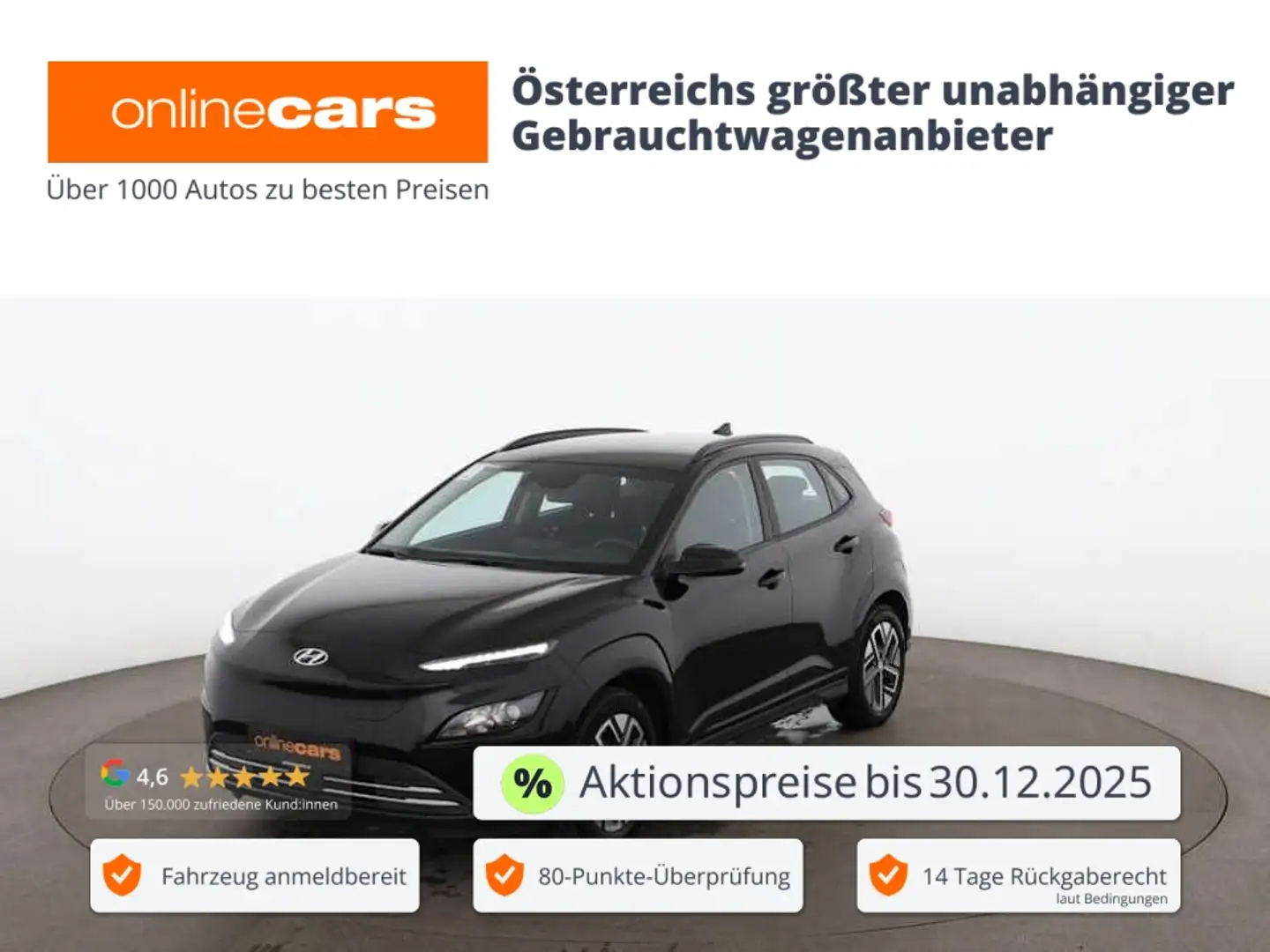 Hyundai KONA Select Elektro 39kWh Aut RADAR SITZHZG R-CAM Schwarz - 1