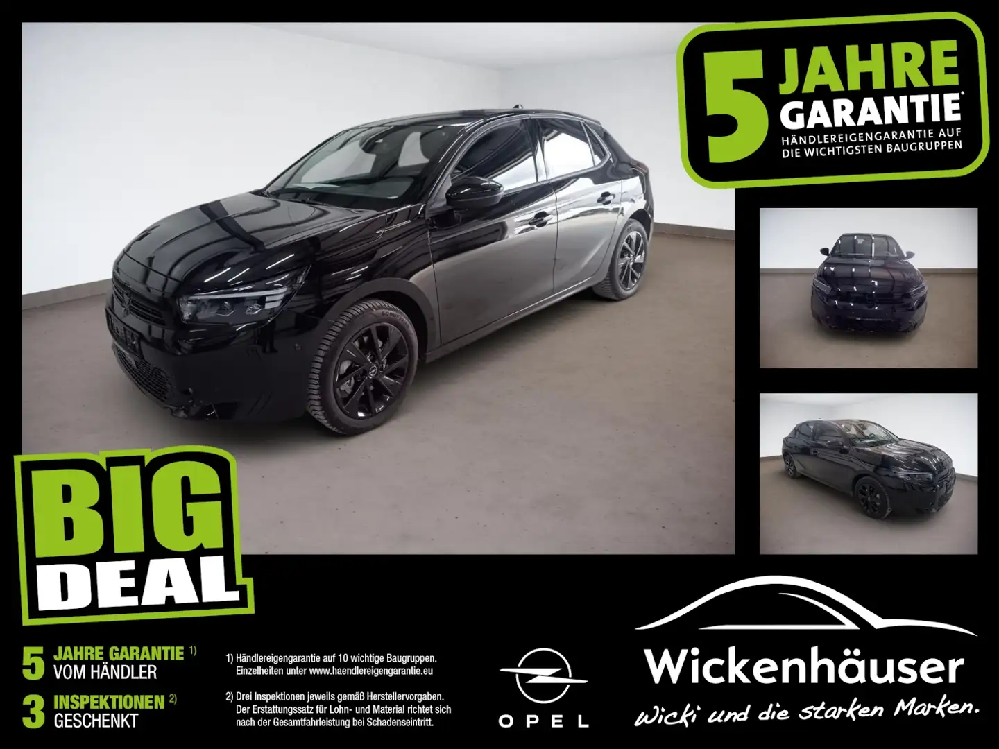 Opel Corsa F 1.2 Turbo GS LED+Navi+SHZ+Fernlichtass. Schwarz - 1