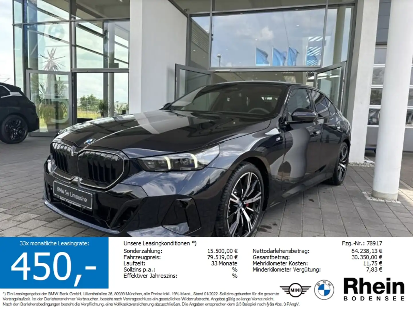 BMW 520 d Limousine M Sportpaket Schwarz - 1