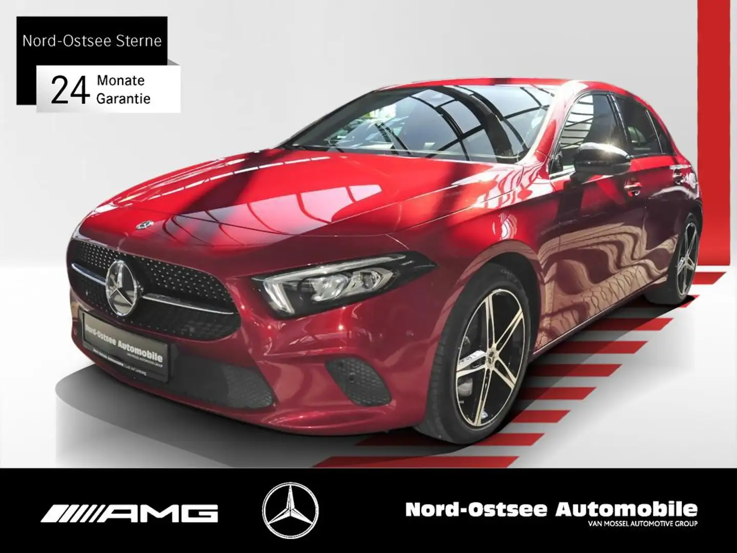 Mercedes-Benz A 220 4M PROGRESSIVE NIGHT LED MBUX KLIMA TEMPO Rot - 1