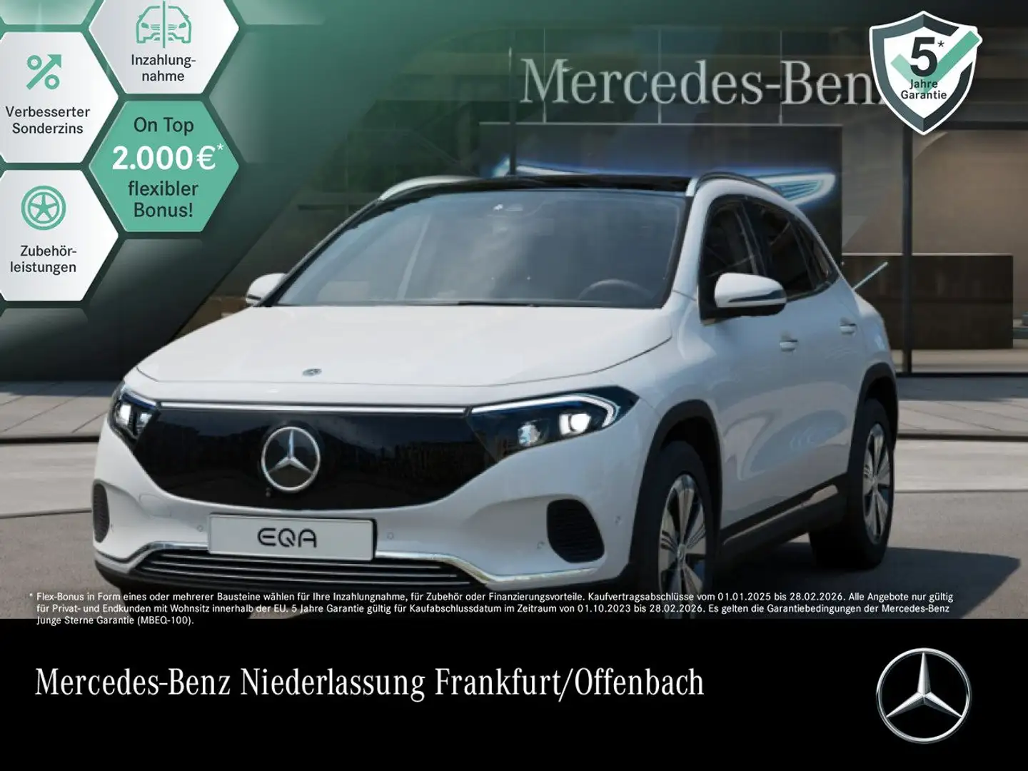 Mercedes-Benz EQA 250 PROG+PLUS-PAKET+PANO+360+MEMORY+KEYLESS Weiß - 1