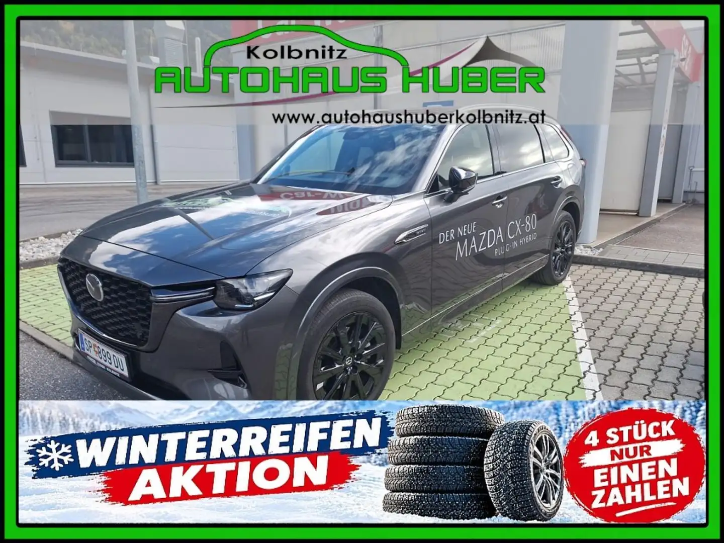 Mazda CX-80 2,5 BENZIN-PHEV AUT AWD HOMURA PLUS 7S LEDER SCHWARZ Grau - 1