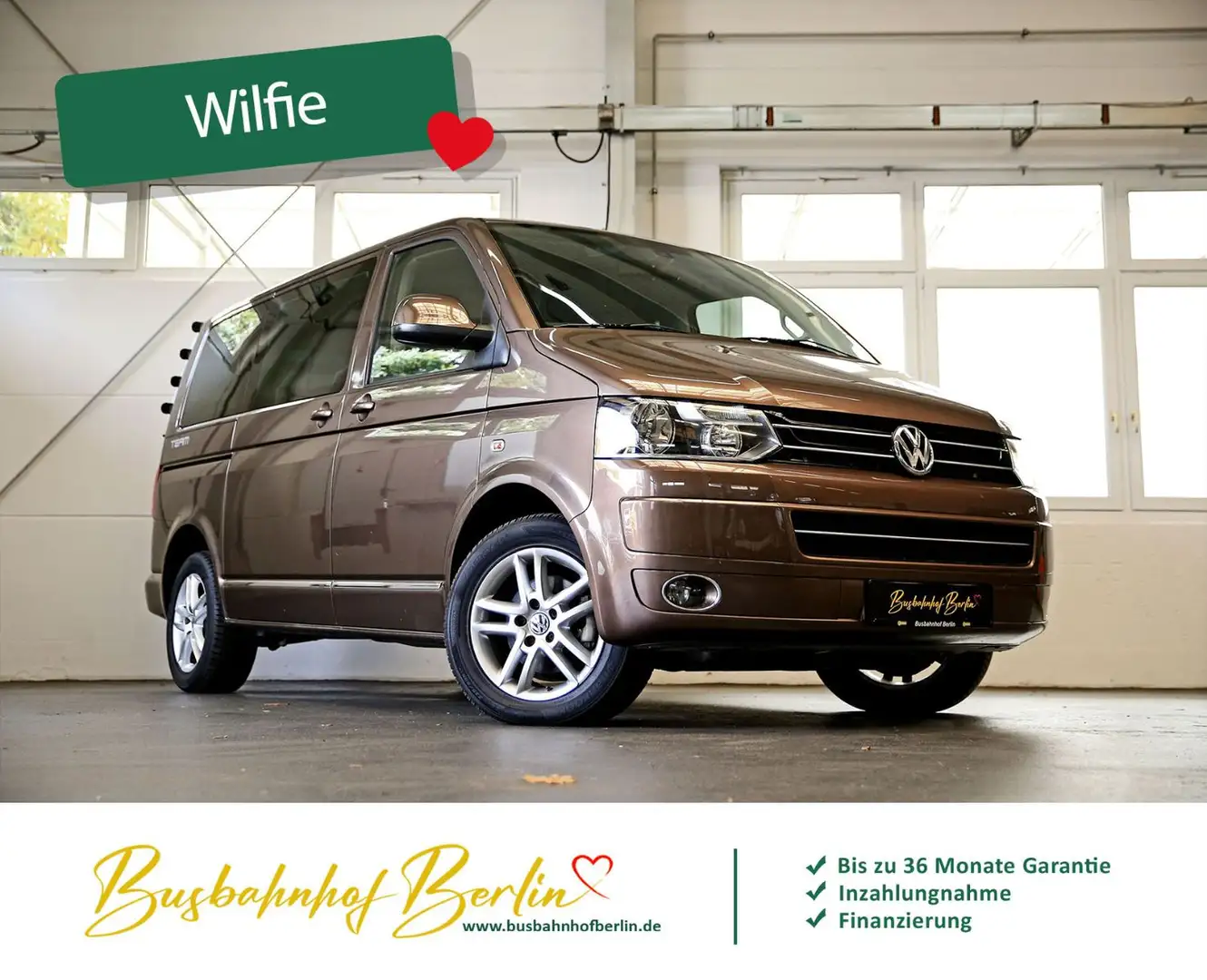 Volkswagen T5 Multivan Team große Klima Tempomat PDC MFL Brun - 2