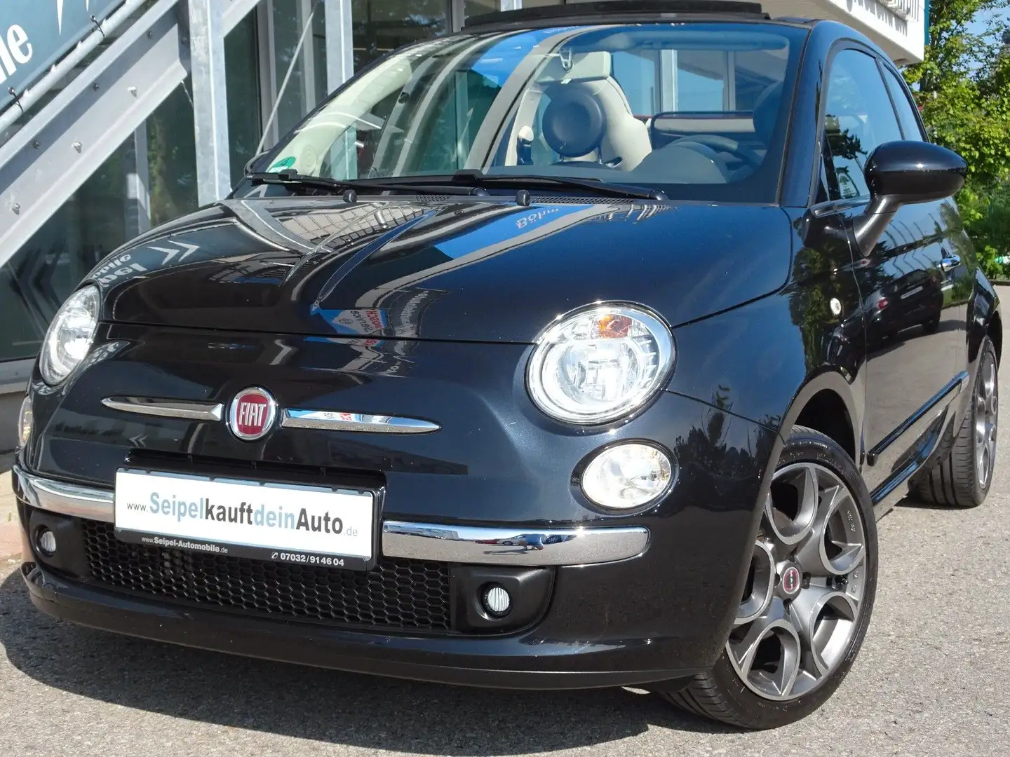 Fiat 500C Lounge*Leder*Klima*PDC*Original 26.000 km* Schwarz - 2