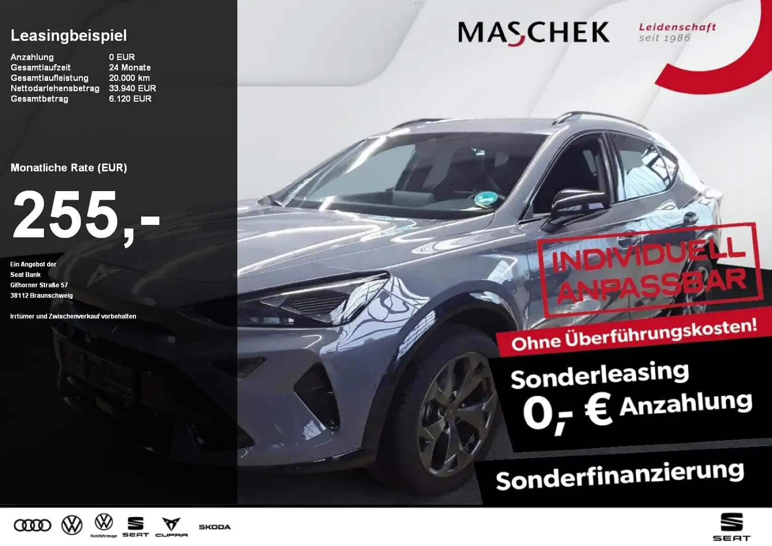 CUPRA Formentor 1.5eTSI Navi Sitzh Memory 360°View ACC Grau - 1