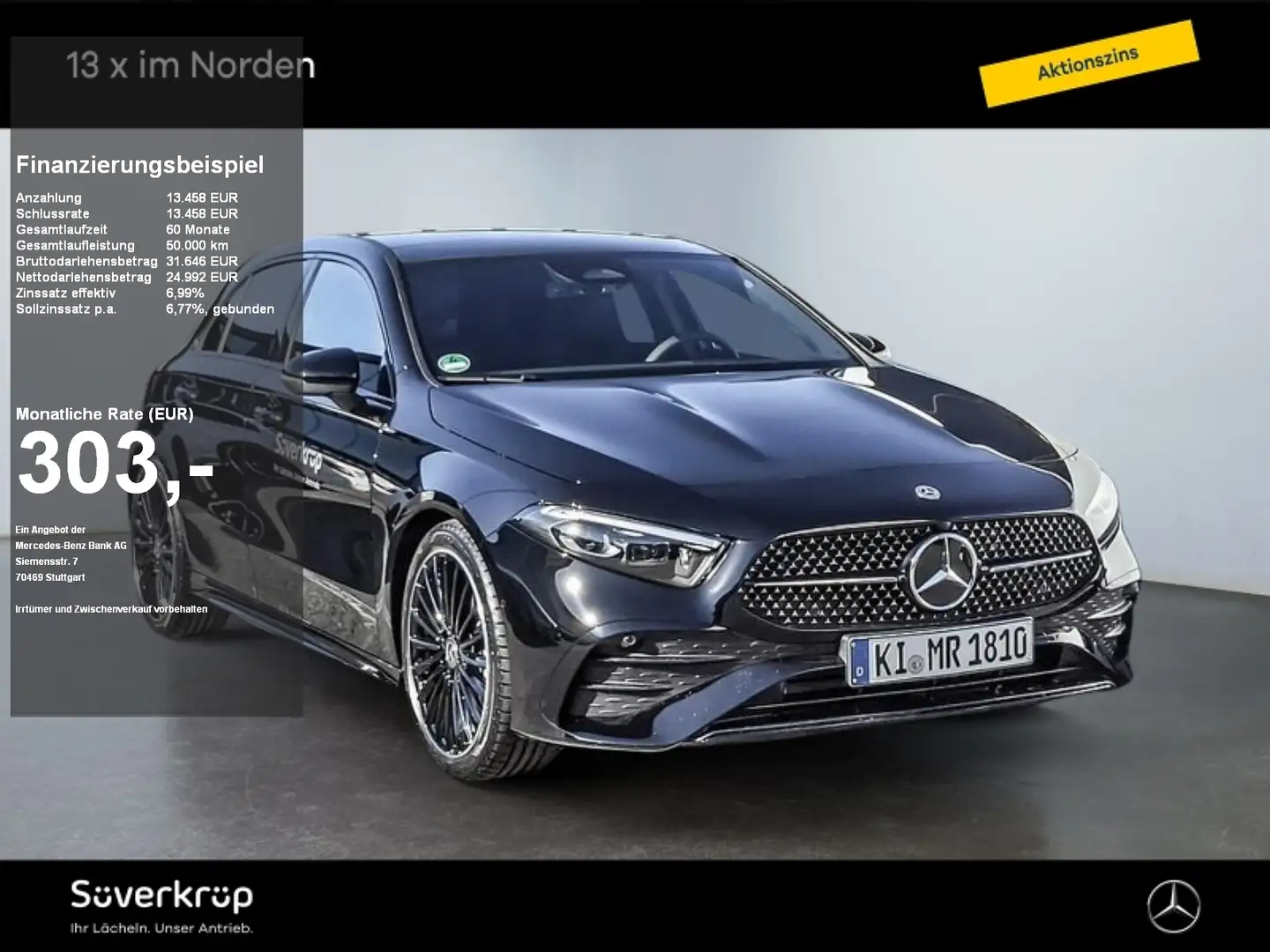 Mercedes-Benz A 200 d Kompakt AMG NIGHT MEMO MULTI DISTR PANO Schwarz - 1