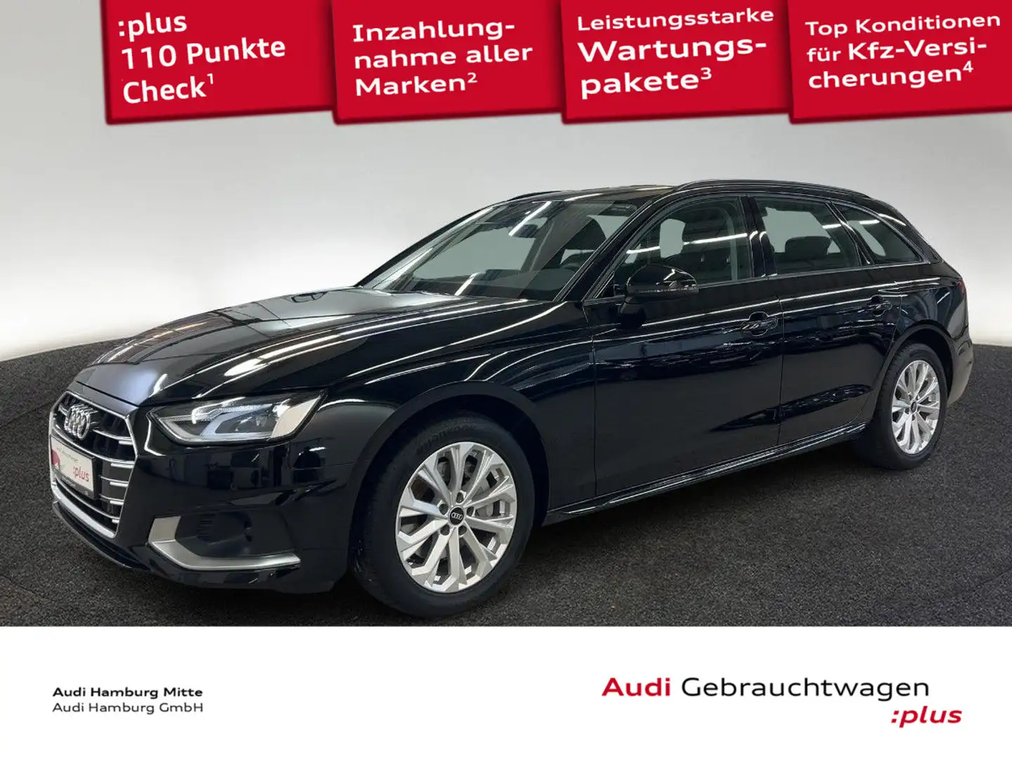 Audi A4 40 TDI advanced S tronic Navi AHK Sitzh Schwarz - 1