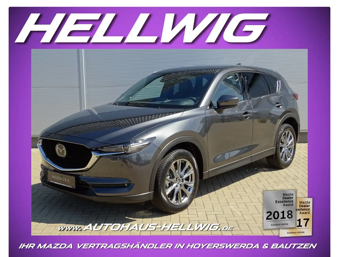 Mazda CX-5 2.2l Sports-Line AWD Nappaleder AHK Bose Grau - 1