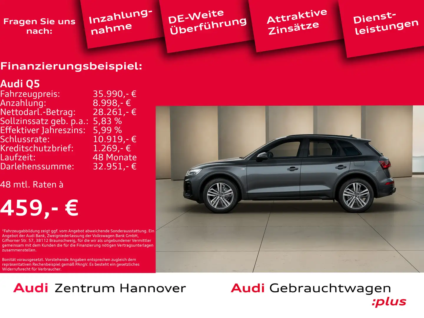 Audi Q5 50 TFSIe quattro S line AHK LED virtual Navi Grau - 2