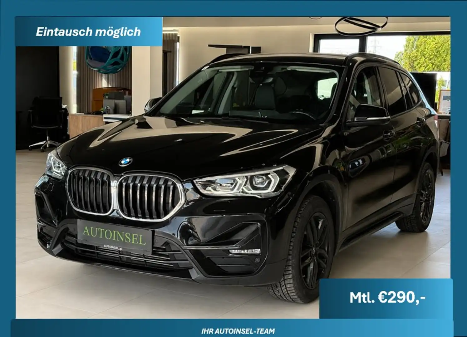 BMW X1 sDrive 18 d Sport Line Aut. Head-Up-Kamera-1Besitz Schwarz - 1