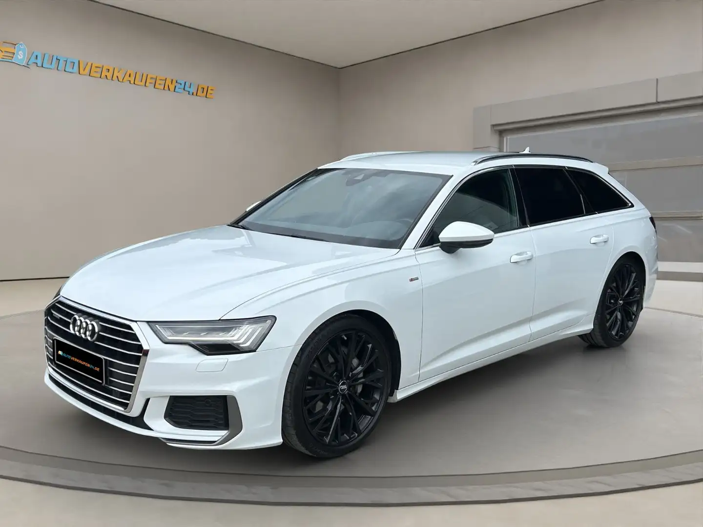 Audi A6 Avant 45 TDI quattro S Line MATRIX KAMER AHK Blanc - 1