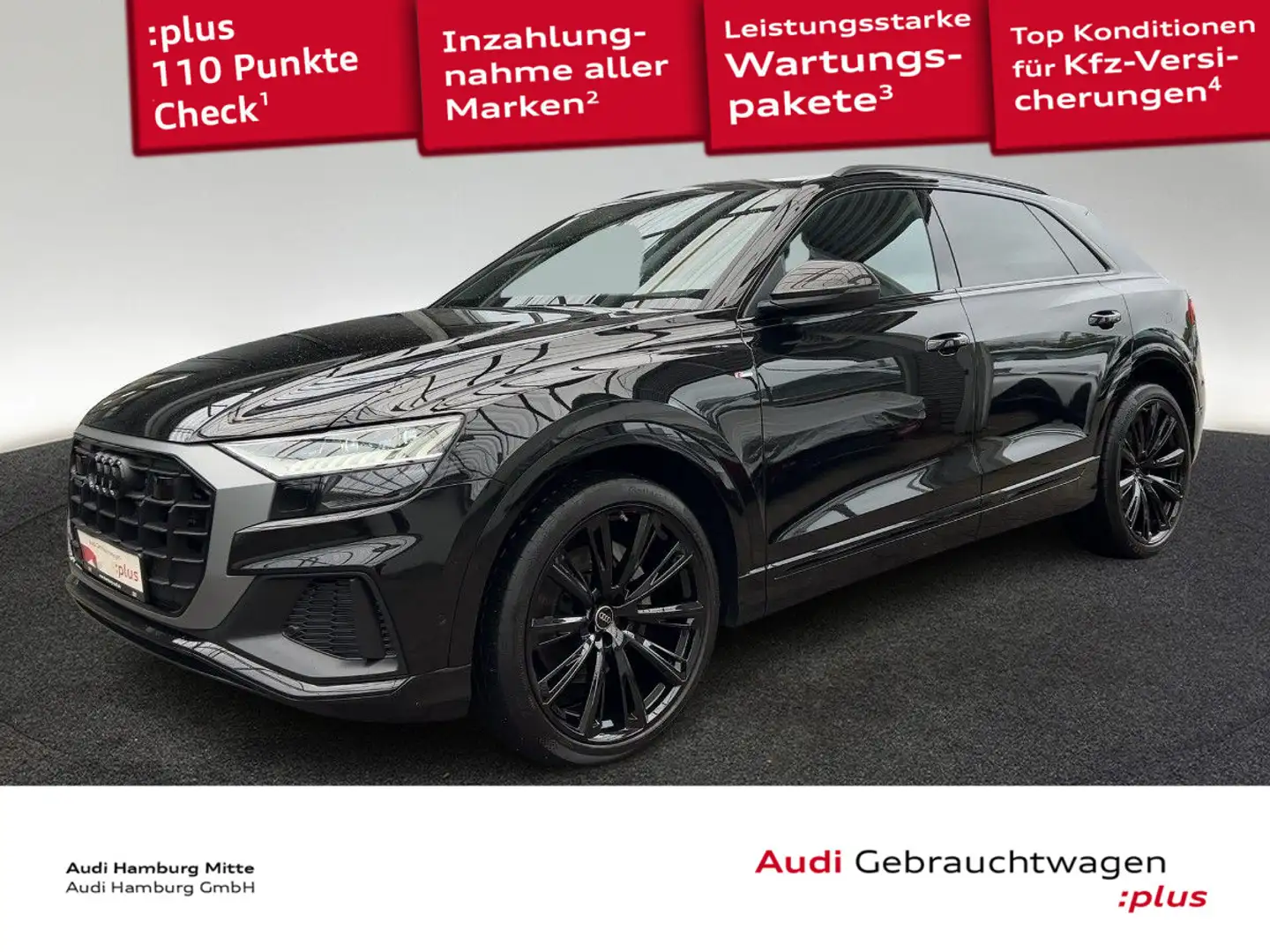 Audi Q8 50 TDI S line quattro tiptronic Standhzg Pano Schwarz - 1