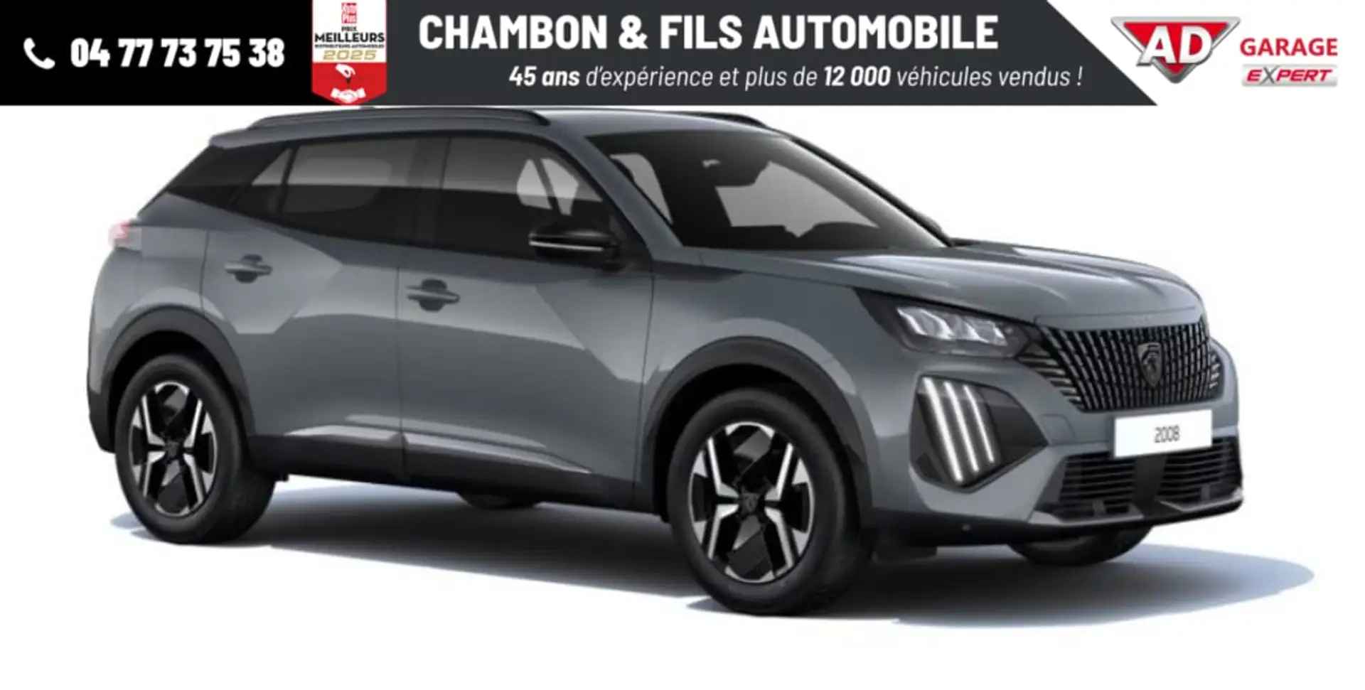 Peugeot 2008 BlueHDi 130 S EAT8 Allure Gris - 2