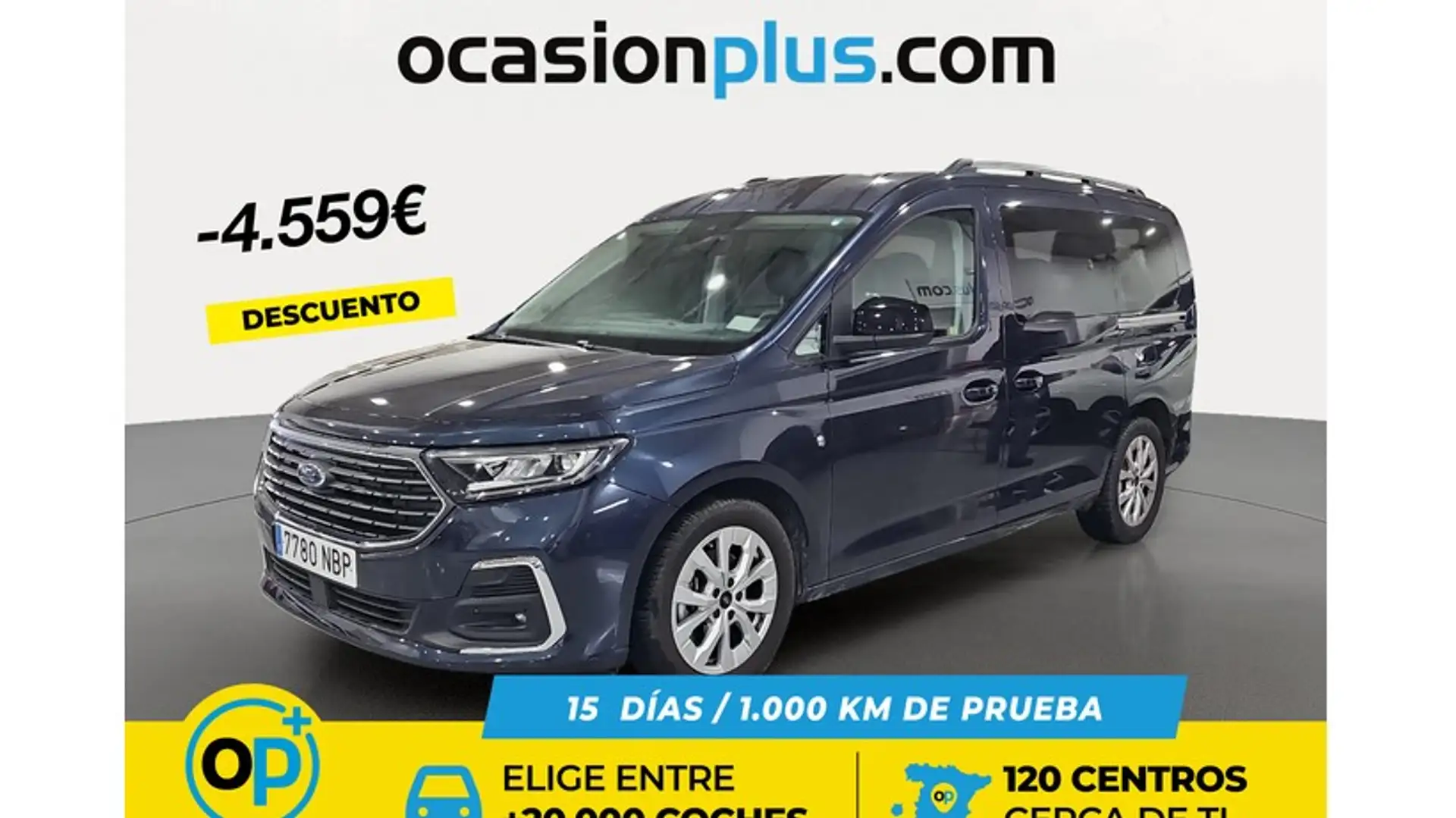 Ford Tourneo Connect 2.0 Ecoblue SWB L1 Titanium 122 Aut. Bleu - 1