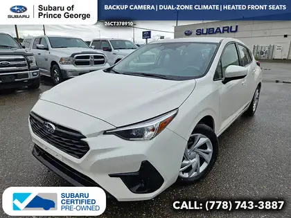 White 2025 Subaru Impreza Convenience AWD Wagon Continuously Variable Transmission