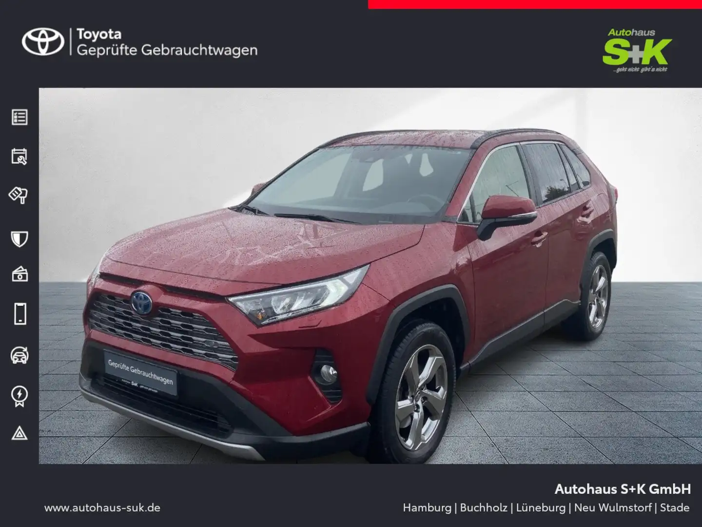 Toyota RAV 4 2.5 VVT-i Hybrid Club *SHZ*NAVI*KLIMA* Rouge - 1