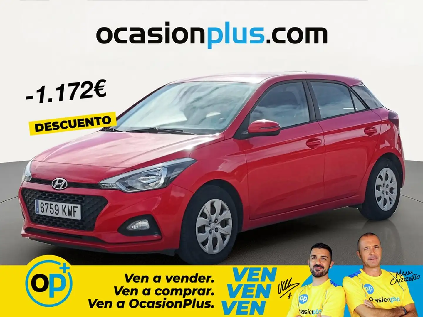 Hyundai i20 1.2 MPI Essence Rojo - 1
