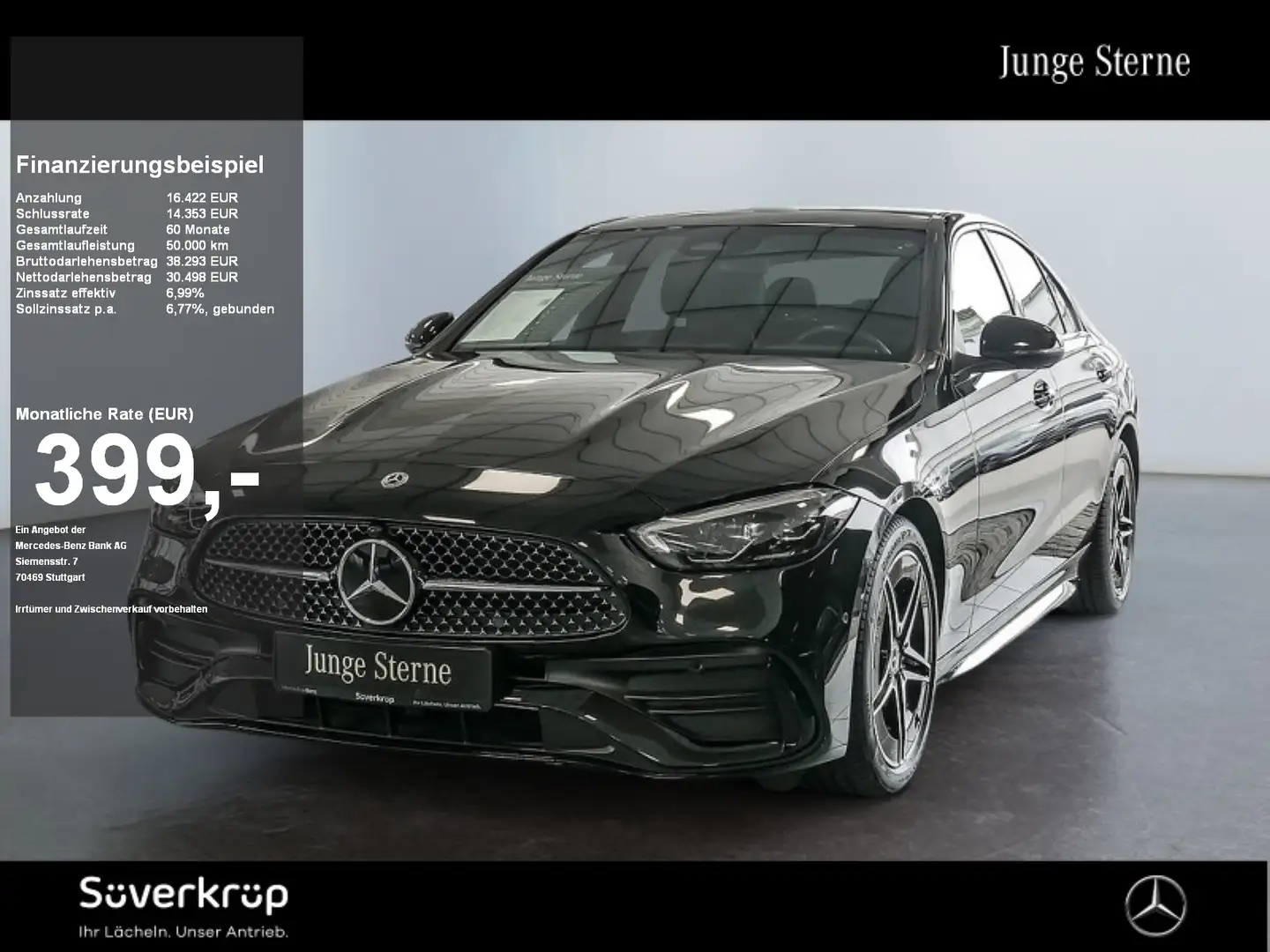 Mercedes-Benz C 200 , AMG NIGHT SPUR PANO KAMERA PDC SHZ MEMO Schwarz - 1