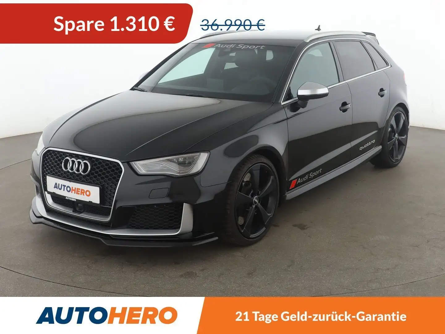 Audi RS3 2.5 TFSI quattro Aut.*ACC*CAM*SHZ*280kmh*RS-Abgas Schwarz - 1