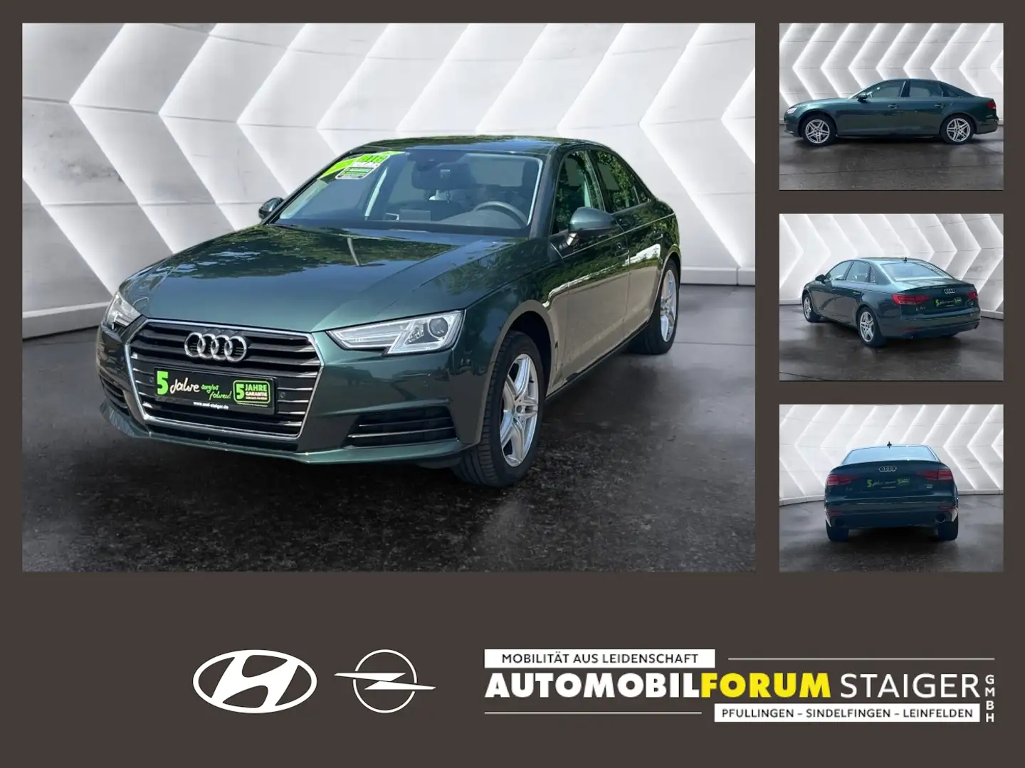 Audi A4 2.0 TFSI basis ultra Navi KlimaA PDC AUT SHZ Verde - 1