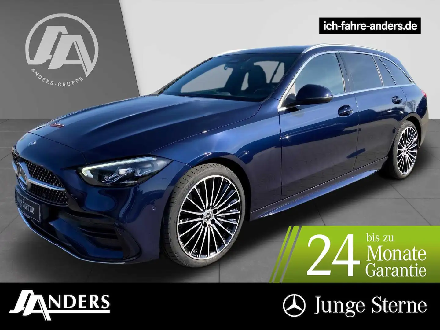 Mercedes-Benz C 300 d T AMG+MBUX+Pano+AHK+LED+Kam+SOUND+EASY-P Синій - 1