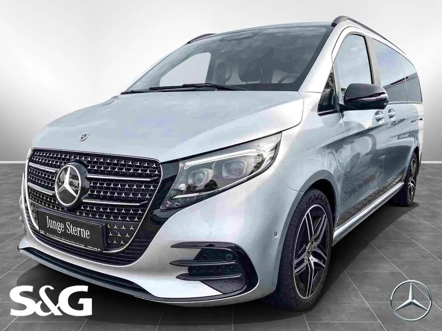 Mercedes-Benz V 250 d AVANTGARDE Lang AMG Night+MBUX+360° Silber - 1