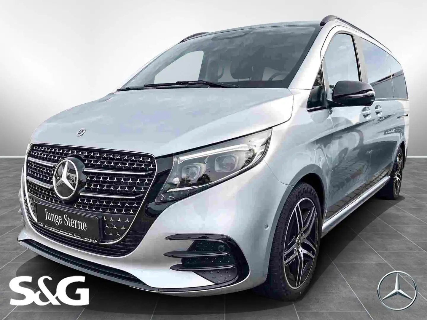 Mercedes-Benz V 250 d AVANTGARDE Lang AMG Night+MBUX+360° Silber - 1