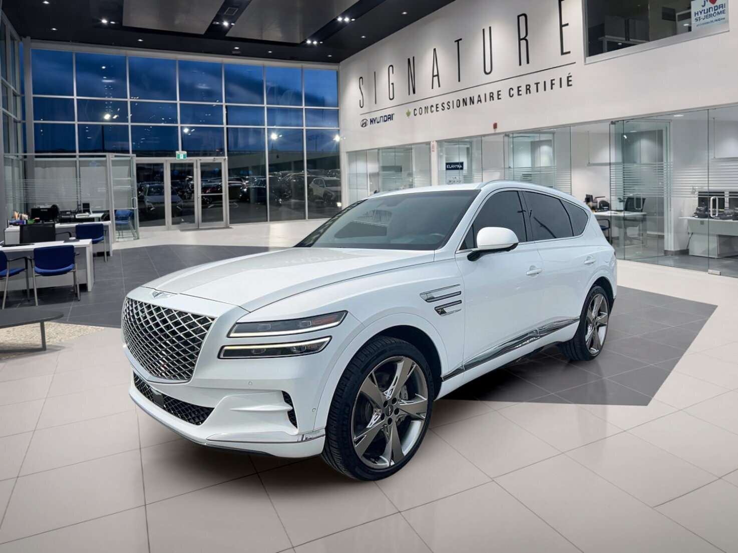 2024 Genesis GV80 3.5T PRESTIGE AWD CUIR BRUN, TOIT PANO, NAV +++