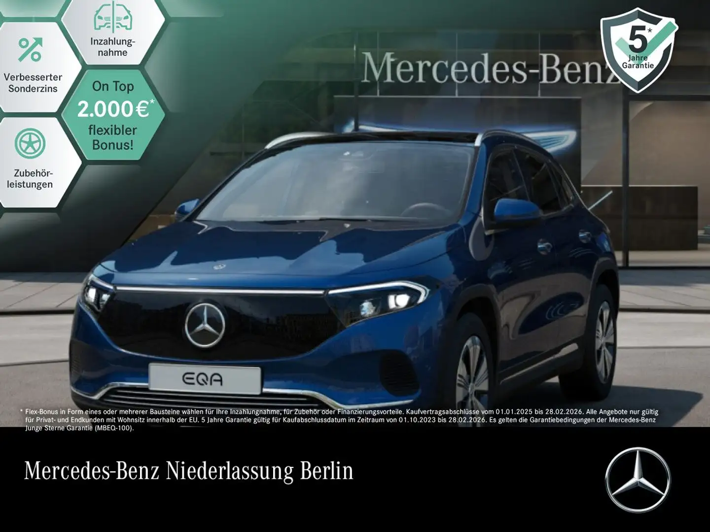 Mercedes-Benz EQA 350 4M PROG+PLUS-PAKET+AHK+PANO+KAMERA+KEYLESS Blau - 1